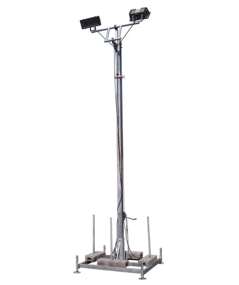 Müba Lampenmast inkl. Standfuß u. Lampenträger (ohne Lampen, ohne Ballast() 12396