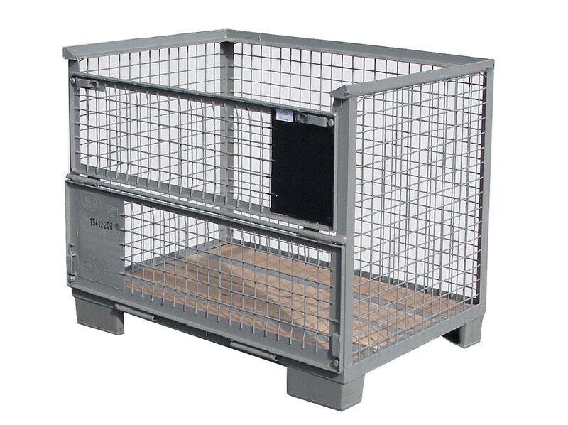 Müba Euro-Gitterboxpalette lackiert L=1,20 m x B = 0,8 m x H= 0,8 m / MW 50x50 mm 15330