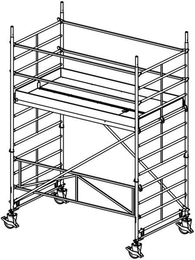 Müba Alu-Fahrgerüst Typ 150/2S mit Sicherheitsauf 41542