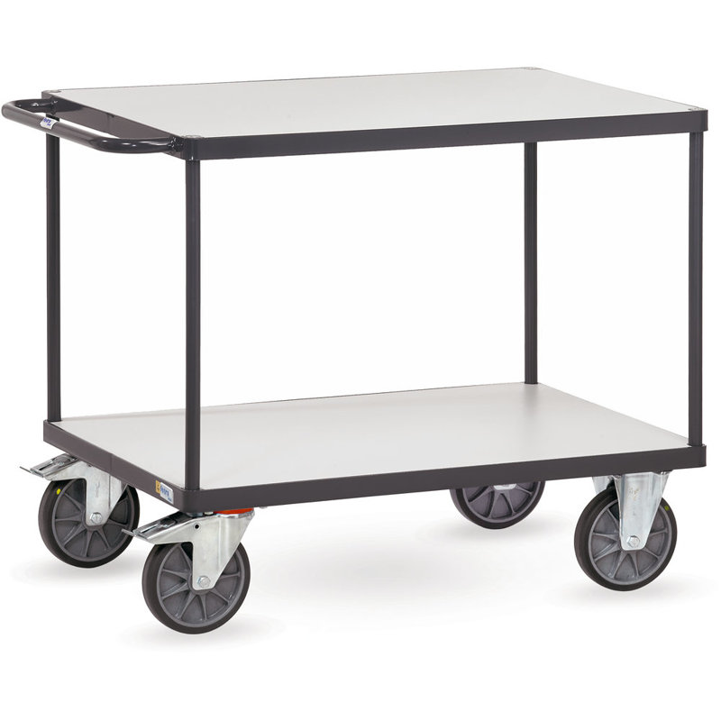 Fetra ESD-Tischwagen 9403 Ladefläche 1200 x 800 mm Gesamttragkraf 600 kg, Etage 200 kg RAL 7015EL