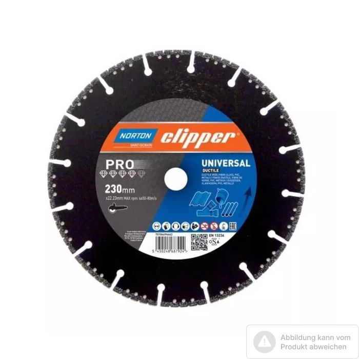 Foto von Norton Clipper Diamantscheibe Pro Universal Ductile - 125 Ø mm Foto von Norton Clipper Diamantscheibe Pro Universal Ductile - 125 Ø mm