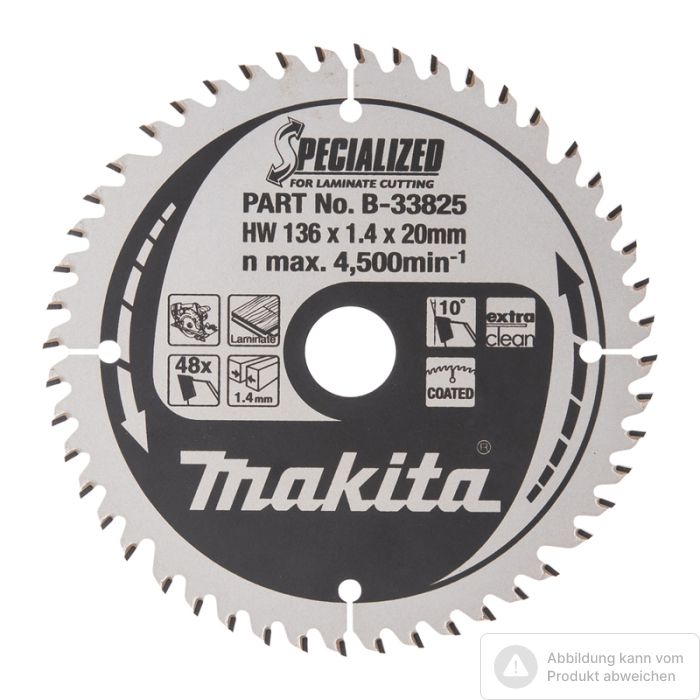 Bild von Makita Sägeblatt Specialized 136 x 20 mm, 48Z Bild von Makita Sägeblatt Specialized 136 x 20 mm, 48Z