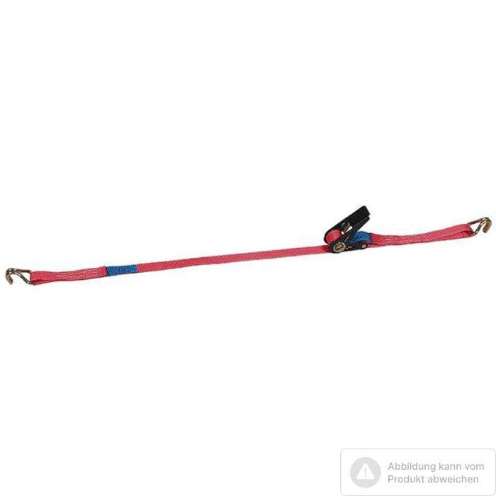 Bild von Zurrgurt mit Ratsche rot (2-teilig) Bild von Zurrgurt mit Ratsche rot (2-teilig)