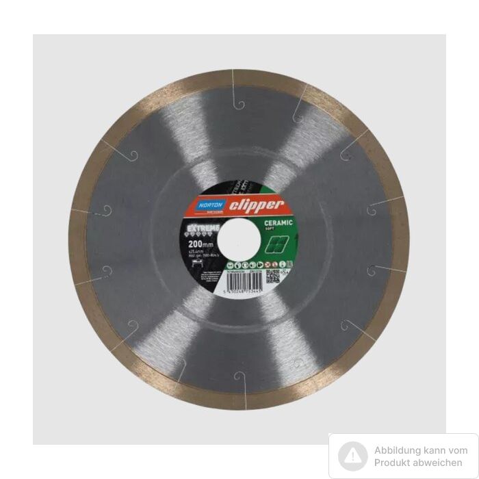 Bild von Norton Clipper Diamantscheibe Extreme Ceramic Soft Ø200 x 25,4 Bild von Norton Clipper Diamantscheibe Extreme Ceramic Soft Ø200 x 25,4