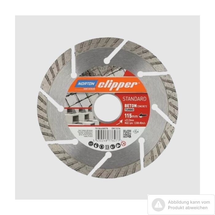 Bild von Norton Clipper Diamantscheibe Standard Beton Turbo Ø350 mm Bild von Norton Clipper Diamantscheibe Standard Beton Turbo Ø350 mm