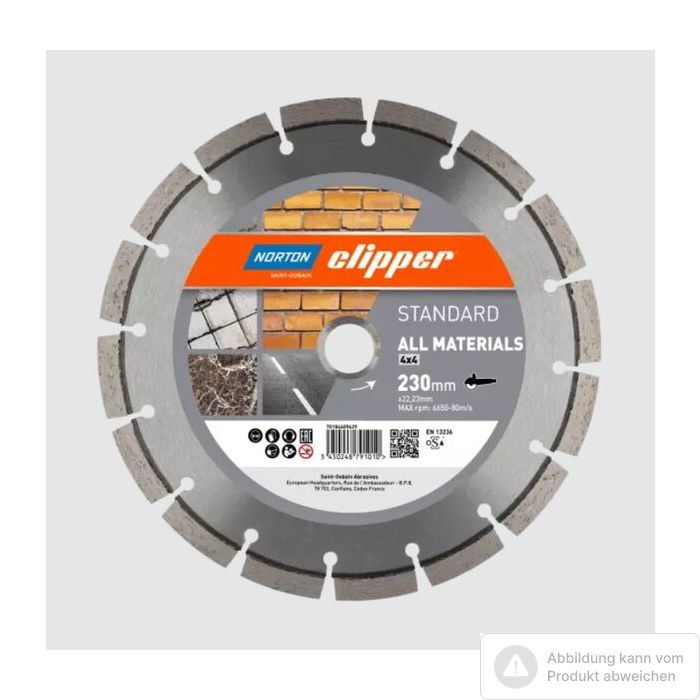 Foto von Norton Clipper Diamantscheibe Standard 4x4 Ø350 Foto von Norton Clipper Diamantscheibe Standard 4x4 Ø350