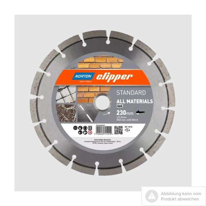 Foto von Norton Clipper Diamantscheibe Standard 4x4 Ø300 Foto von Norton Clipper Diamantscheibe Standard 4x4 Ø300