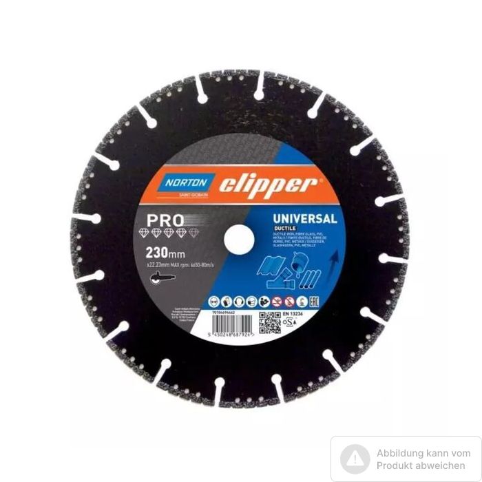 Bild von Norton Clipper Diamantscheibe Pro Universal Ductile - 400 Ø mm Bild von Norton Clipper Diamantscheibe Pro Universal Ductile - 400 Ø mm
