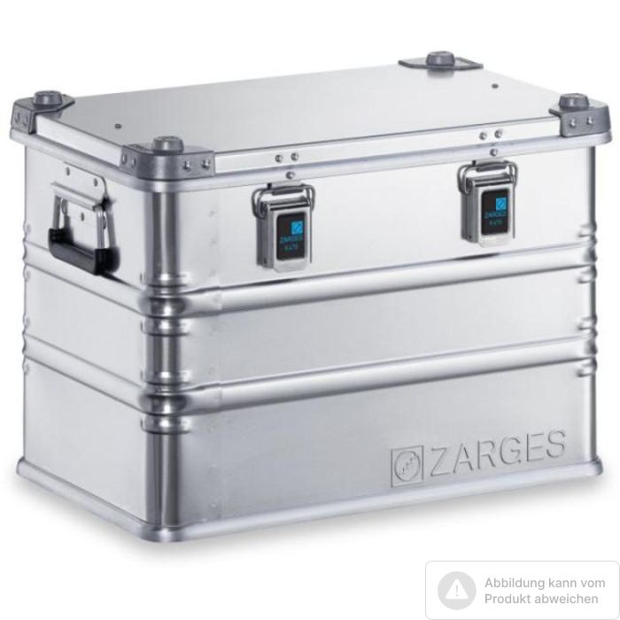Bild von Zarges Alu-Kiste K470, 73l, IM: 550x350x380mm umlfd. Dichtung, Edelstahlscharnierband Bild von Zarges Alu-Kiste K470, 73l, IM: 550x350x380mm umlfd. Dichtung, Edelstahlscharnierband