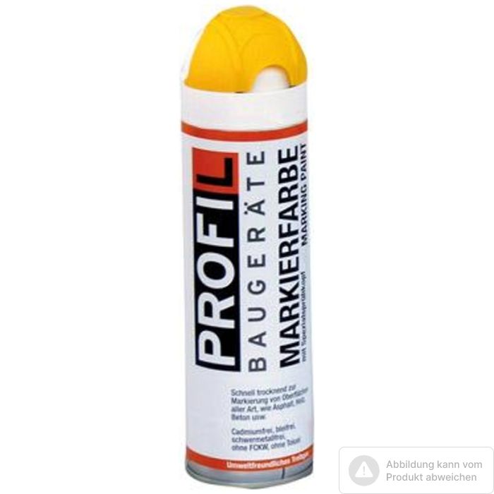 Bild von Profil Markierungsspray gelb 500 ml, schnelltrocknend Bild von Profil Markierungsspray gelb 500 ml, schnelltrocknend