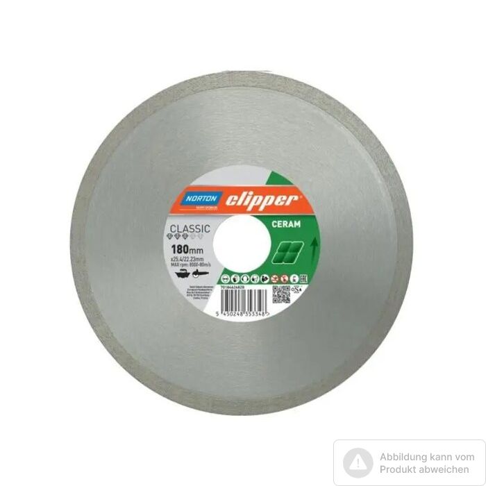 Bild von Norton Clipper Diamantscheibe Classic Ceramic- 250 Ø mm Bild von Norton Clipper Diamantscheibe Classic Ceramic- 250 Ø mm