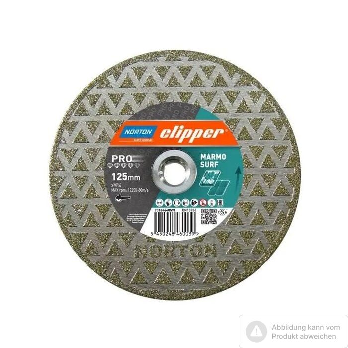 Foto von Norton Clipper Diamantscheibe Pro Marmo Surf 230 mm Foto von Norton Clipper Diamantscheibe Pro Marmo Surf 230 mm
