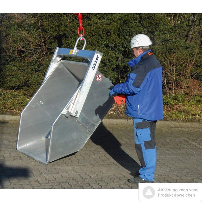 Bild von Böcker Kippmulde KM 1000 Tragfähigkeit 1000 kg, Fassungsvermögen 625 l Bild von Böcker Kippmulde KM 1000 Tragfähigkeit 1000 kg, Fassungsvermögen 625 l