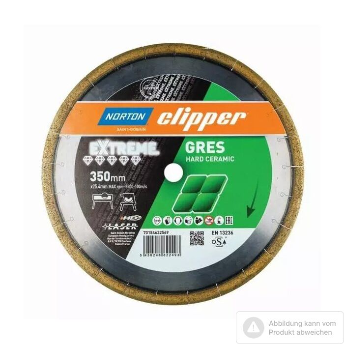 Foto von Norton Clipper Diamantscheibe Extreme Gres Ø300 Foto von Norton Clipper Diamantscheibe Extreme Gres Ø300