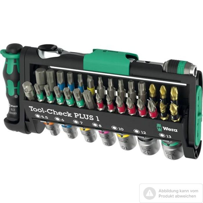 Bild von Wera Tool-Check Plus 1 Bitsortiment mit Ratsche + Nüssen Bild von Wera Tool-Check Plus 1 Bitsortiment mit Ratsche + Nüssen