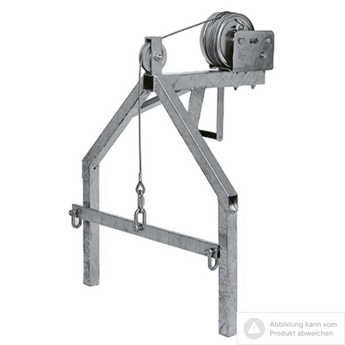 Foto von Müba Handwinde mit Gestell Seillänge = 20 m Foto von Müba Handwinde mit Gestell Seillänge = 20 m