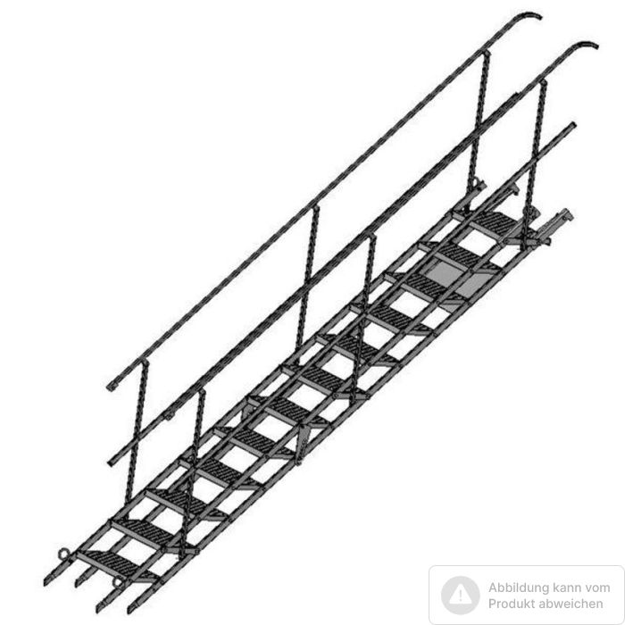 Bild von Müba Bautreppe 12 Stufen komplett mit Geländer, verzinkt Bild von Müba Bautreppe 12 Stufen komplett mit Geländer, verzinkt
