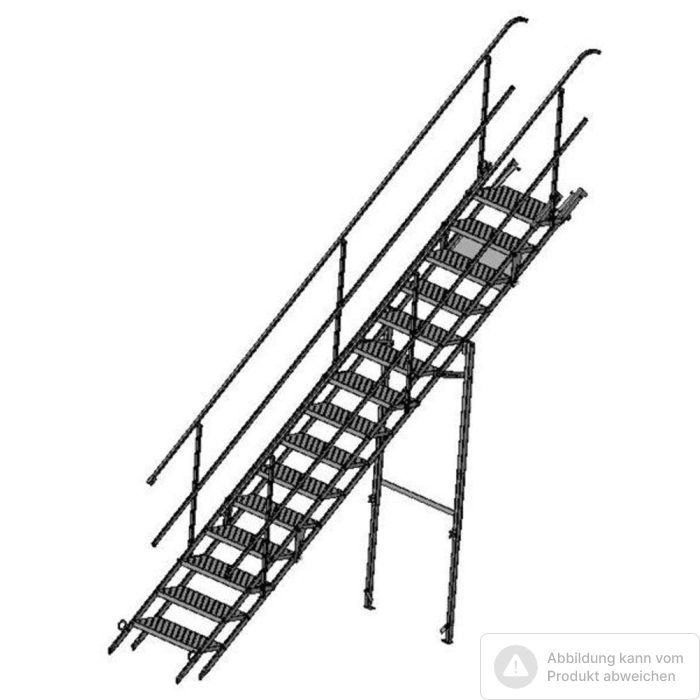 Foto von Müba Bautreppe 15 Stufen komplett mit Geländer, verzinkt, Foto von Müba Bautreppe 15 Stufen komplett mit Geländer, verzinkt,
