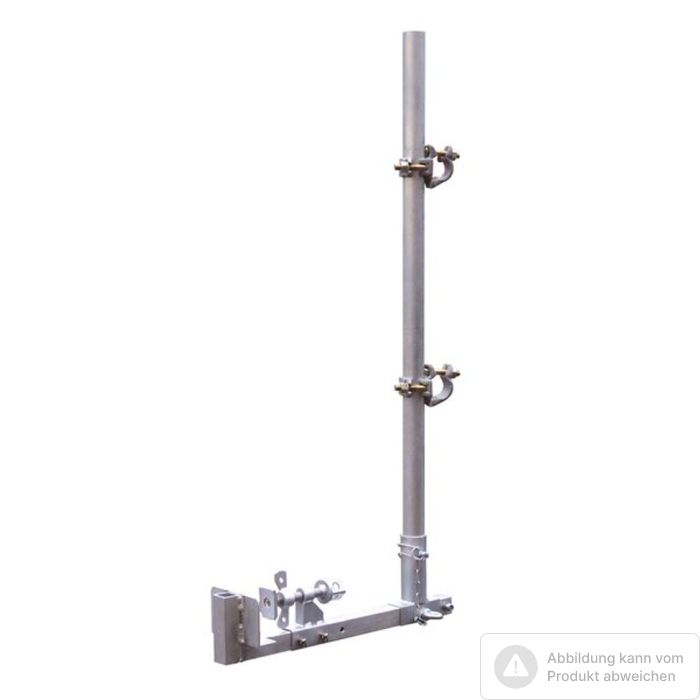 Foto von Müba Ortgangsicherung aus Aluminium, bestehend aus Halter, Alu-Gerüstrohr 1,25 m und 2 Foto von Müba Ortgangsicherung aus Aluminium, bestehend aus Halter, Alu-Gerüstrohr 1,25 m und 2
