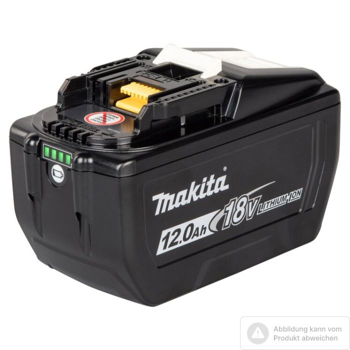 Bild von Makita Ersatzakku BL18120 18 V / 12,0 Ah, mit Ladestandsanzeige Bild von Makita Ersatzakku BL18120 18 V / 12,0 Ah, mit Ladestandsanzeige