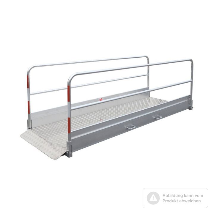 Foto von Müba Aluminium-Grabenbrücke nach ZTV-SA Länge: 3,20 m, Breite: 1,00 mmit Auffahrrampe Foto von Müba Aluminium-Grabenbrücke nach ZTV-SA Länge: 3,20 m, Breite: 1,00 mmit Auffahrrampe
