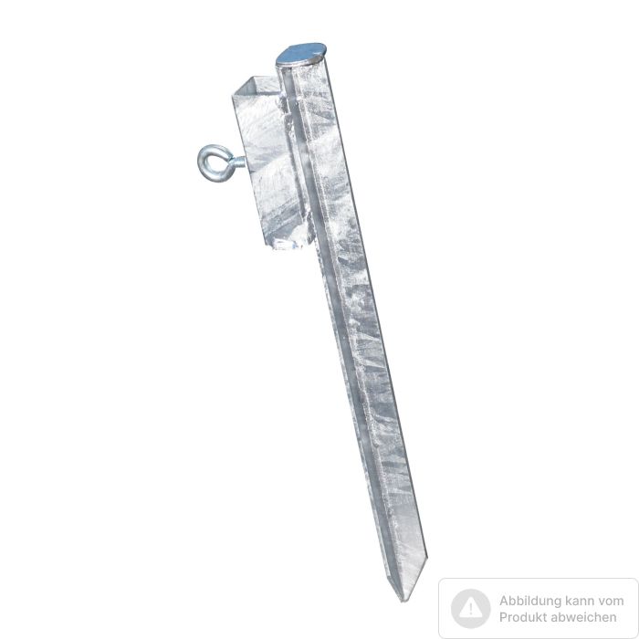 Bild von Müba Einschlagpfosten L= 60cm zur Aufnahme von Schaftrohren 40x40mm Bild von Müba Einschlagpfosten L= 60cm zur Aufnahme von Schaftrohren 40x40mm
