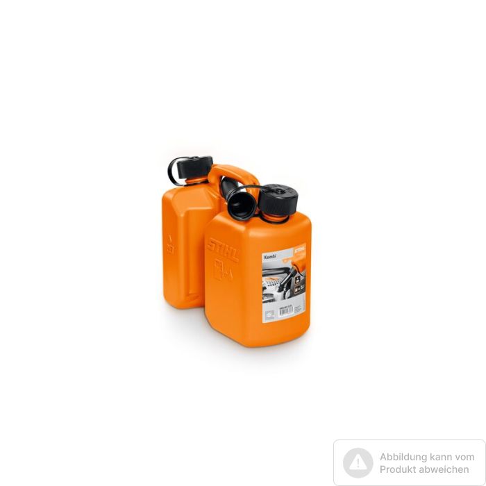 Bild von Stihl Kombikanister für 3 Liter Kraftstoff und 1,5 Liter Sägekettenöl, orange, Bild von Stihl Kombikanister für 3 Liter Kraftstoff und 1,5 Liter Sägekettenöl, orange,