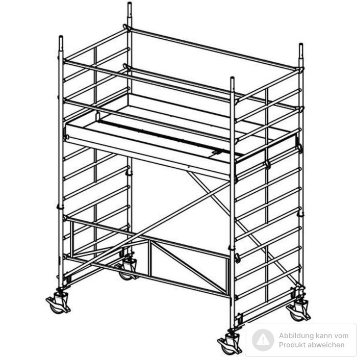 Bild von Müba Alu-Fahrgerüst Typ 150/2S mit Sicherheitsauf Bild von Müba Alu-Fahrgerüst Typ 150/2S mit Sicherheitsauf