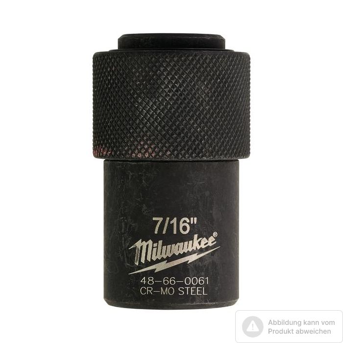 Foto von Milwaukee Adapter 1/2" Vierkant auf 7/16" Hex Foto von Milwaukee Adapter 1/2" Vierkant auf 7/16" Hex