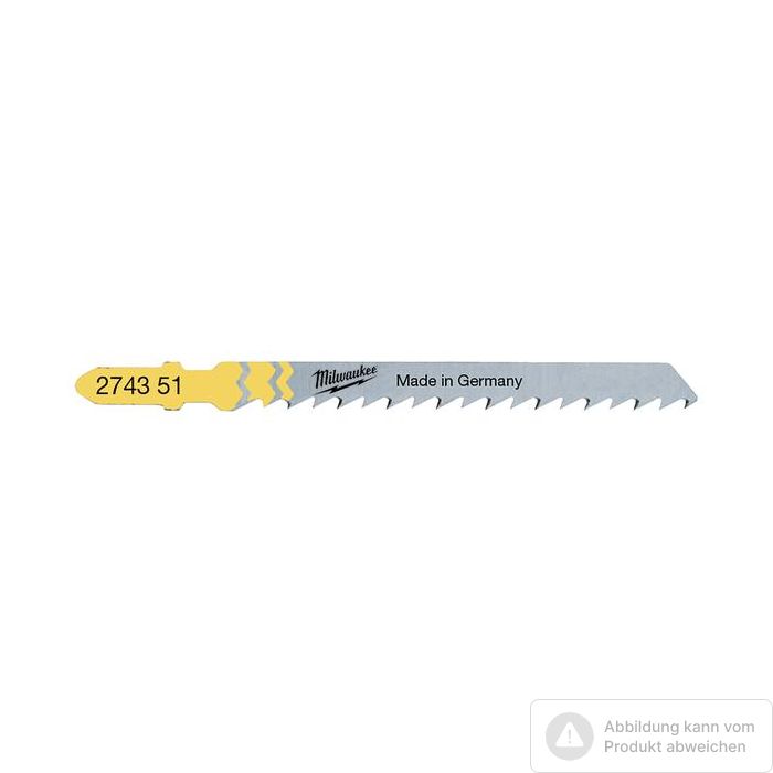 Bild von Milwaukee Stichsägeblatt für Holz 75x4 mm, Pack = 5 Stück Bild von Milwaukee Stichsägeblatt für Holz 75x4 mm, Pack = 5 Stück