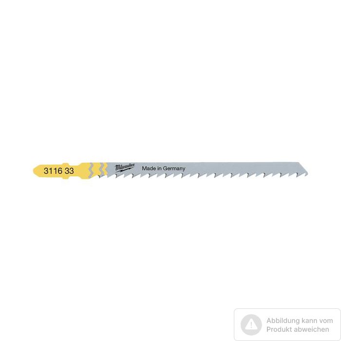 Bild von Milwaukee Stichsägeblatt für Holz 105 mm, Karte= 5 Stück Bild von Milwaukee Stichsägeblatt für Holz 105 mm, Karte= 5 Stück