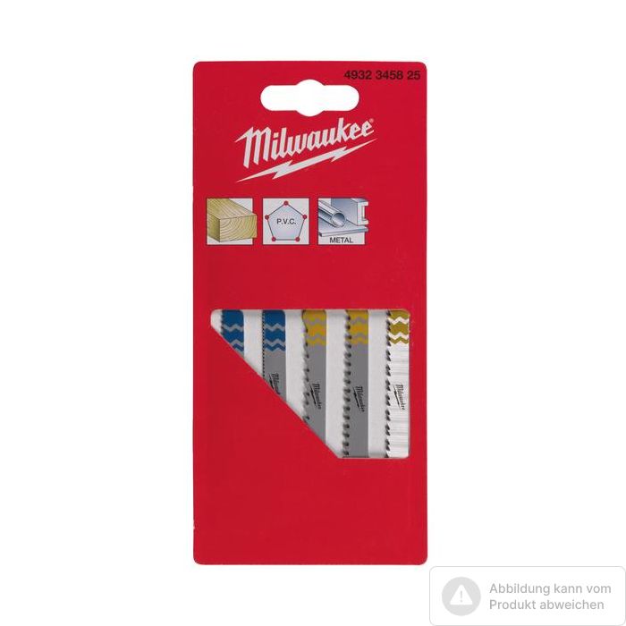 Bild von Milwaukee Stichsägeblatt Set für Holz und Metall. 5-teilig Bild von Milwaukee Stichsägeblatt Set für Holz und Metall. 5-teilig