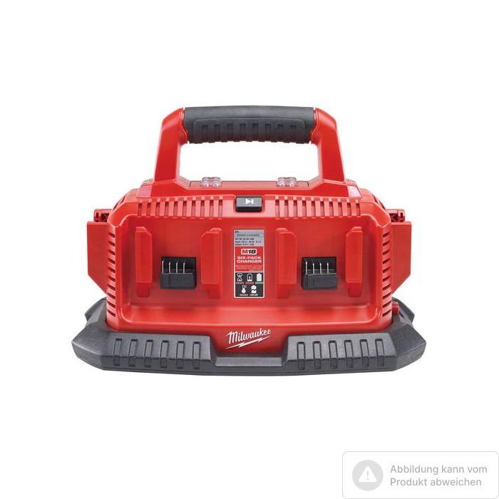 Bild von Milwaukee Multi-Sechsfach-Ladegerät M1418 C6 für 2,0 bis 9,0 Ah, 14V und 18V Bild von Milwaukee Multi-Sechsfach-Ladegerät M1418 C6 für 2,0 bis 9,0 Ah, 14V und 18V