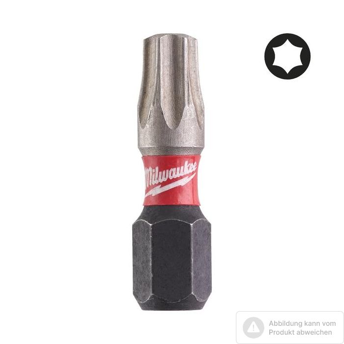 Bild von Milwaukee Shockwave Bit TX27 25 mm VPE = 2 Stück Bild von Milwaukee Shockwave Bit TX27 25 mm VPE = 2 Stück