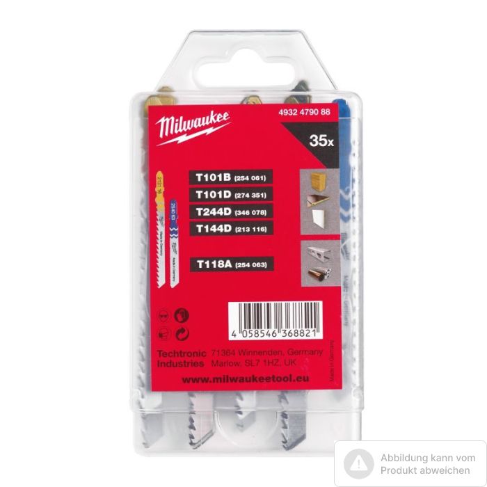 Bild von Milwaukee Stichsägeblatt Set 35 teilig, 75/55 mm Bild von Milwaukee Stichsägeblatt Set 35 teilig, 75/55 mm