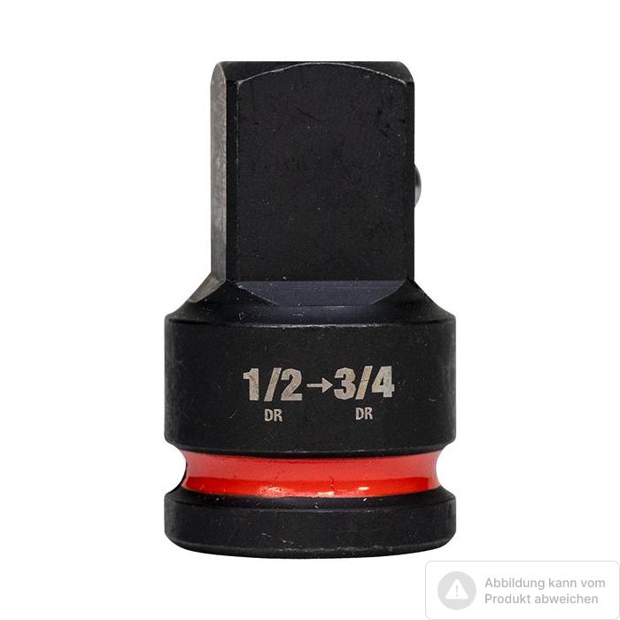 Bild von Milwaukee Shockwave Adapter 1/2" Vierkant auf 3/4" Vierkant Bild von Milwaukee Shockwave Adapter 1/2" Vierkant auf 3/4" Vierkant