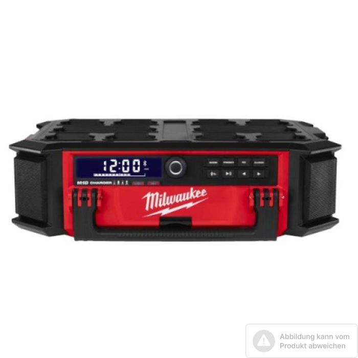 Bild von Milwaukee Packout Akku-/Netz-Radio M18 PRCDAB+-0 mit Ladefunktion, 40-W-Verstärker, IP57 Bild von Milwaukee Packout Akku-/Netz-Radio M18 PRCDAB+-0 mit Ladefunktion, 40-W-Verstärker, IP57