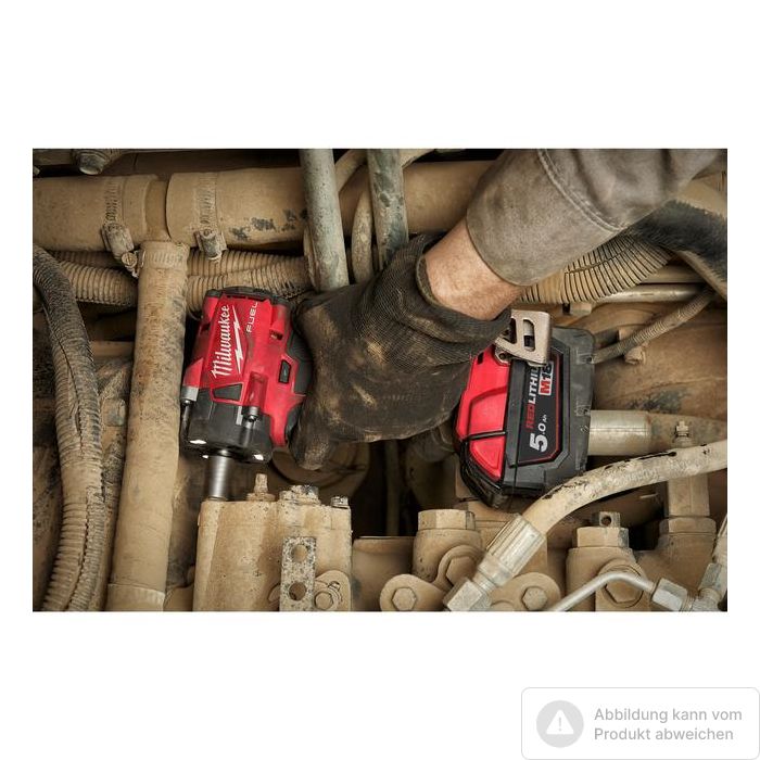 Bild von Milwaukee Akku Schlagschrauber 1/2" M18 FIW2F12-0, mit Sprengring, Befestigungsmoment 339 Nm, Bild von Milwaukee Akku Schlagschrauber 1/2" M18 FIW2F12-0, mit Sprengring, Befestigungsmoment 339 Nm,