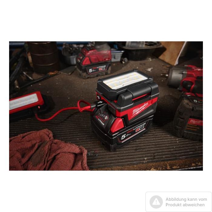 Foto von Milwaukee Bauleuchte M18 ALIS-0 bis zu 1.000 Lumen und 110 Stunden Laufzeit Foto von Milwaukee Bauleuchte M18 ALIS-0 bis zu 1.000 Lumen und 110 Stunden Laufzeit