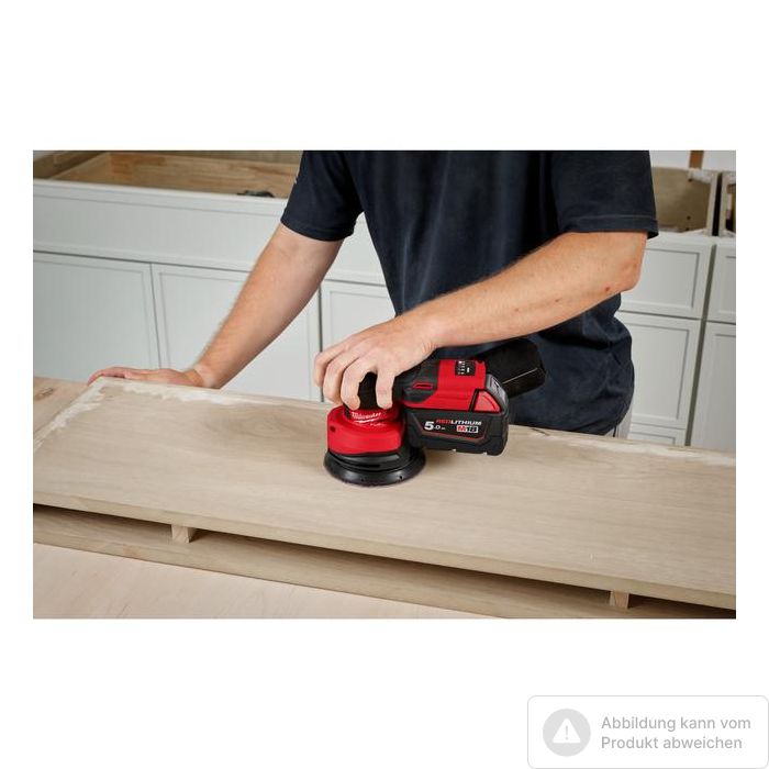 Bild von Milwaukee Akku-Exenterschleifer M18 FROS125-502X Schleifteller- / -papiergröße Ø127mm Bild von Milwaukee Akku-Exenterschleifer M18 FROS125-502X Schleifteller- / -papiergröße Ø127mm