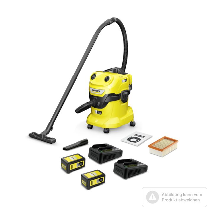 Bild von Kärcher Nass-/ Trockensauger WD 4-18 Dual Battery Set V-20/22 Bild von Kärcher Nass-/ Trockensauger WD 4-18 Dual Battery Set V-20/22