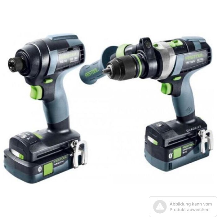Foto von Festool Akku-Schrauber-und Bohrer-Set TID 18 5,2/4,0-Set TPC 18/4 mit TID18 5,2/4,0-Set und Foto von Festool Akku-Schrauber-und Bohrer-Set TID 18 5,2/4,0-Set TPC 18/4 mit TID18 5,2/4,0-Set und
