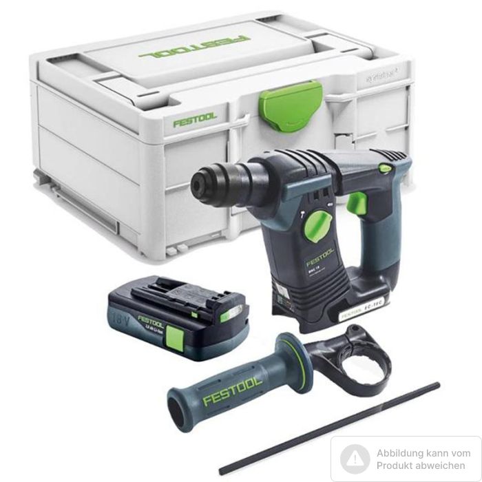 Bild von Festool Akku-Bohrhammer BHC 18-Basic-4,0 18 Volt, mit 1 x 4,0 Ah Bluetooth Akkupack Bild von Festool Akku-Bohrhammer BHC 18-Basic-4,0 18 Volt, mit 1 x 4,0 Ah Bluetooth Akkupack