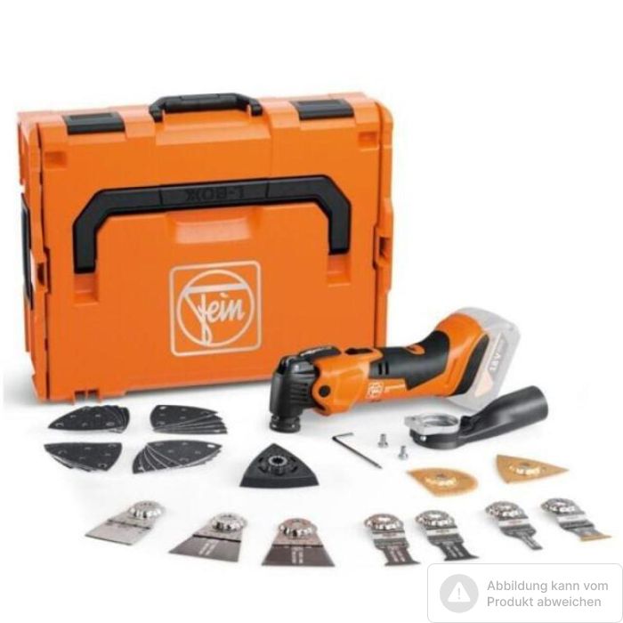 Bild von Fein Akku-MultiMaster AMM 500 PLUS Top AS 18 V, mit Zubehör, ohne Akkus und Ladegerät Bild von Fein Akku-MultiMaster AMM 500 PLUS Top AS 18 V, mit Zubehör, ohne Akkus und Ladegerät