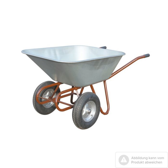 Foto von Müba Zweirad Schubkarre 150 l Mulde verzinkt, Tragkraft 300 kg Foto von Müba Zweirad Schubkarre 150 l Mulde verzinkt, Tragkraft 300 kg