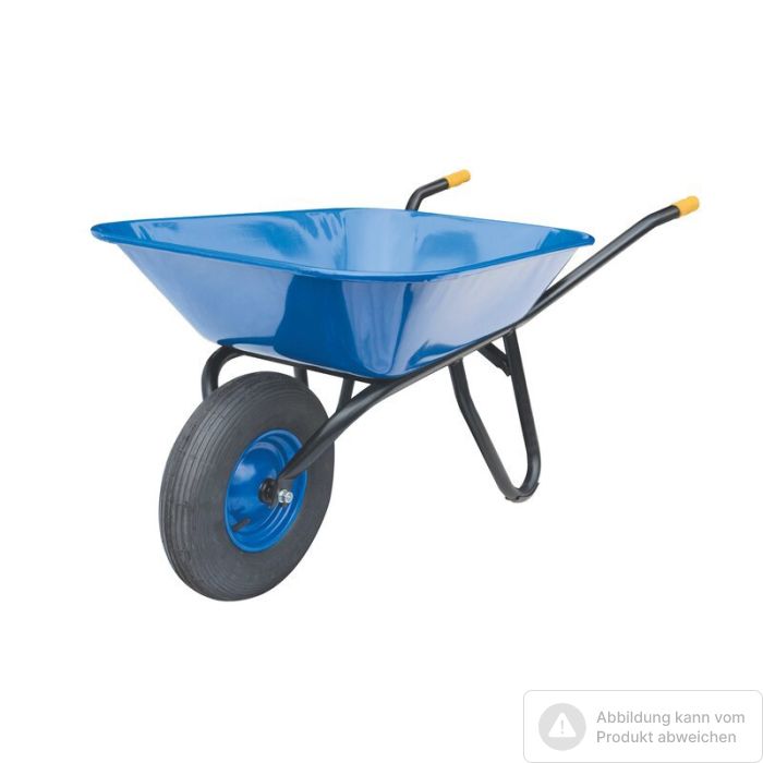 Bild von Müba Schubkarre Fagro F85, blau lackierte Mulde (85L) mit ganzer Draheinlage, Kugellagerbereifung, Bild von Müba Schubkarre Fagro F85, blau lackierte Mulde (85L) mit ganzer Draheinlage, Kugellagerbereifung,