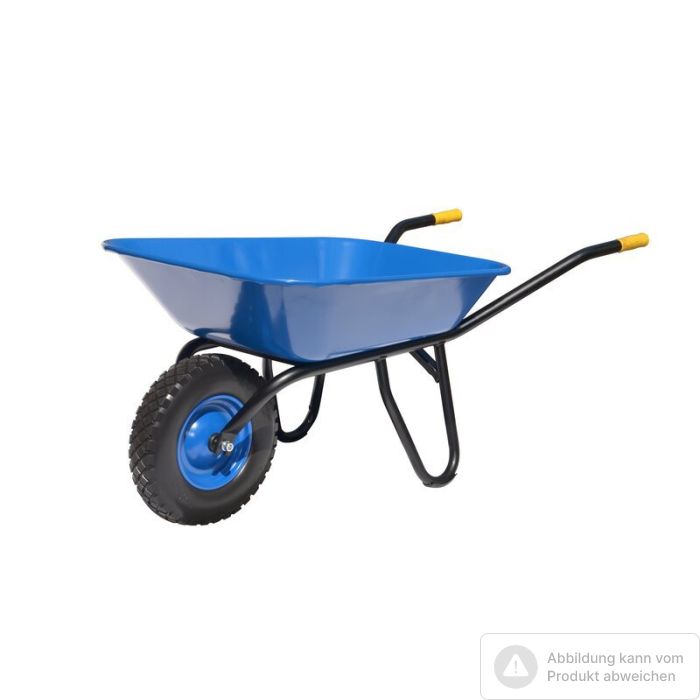 Foto von Fagro Schubkarre F85 Mulde blau lackiert mit polyerem Rad Foto von Fagro Schubkarre F85 Mulde blau lackiert mit polyerem Rad