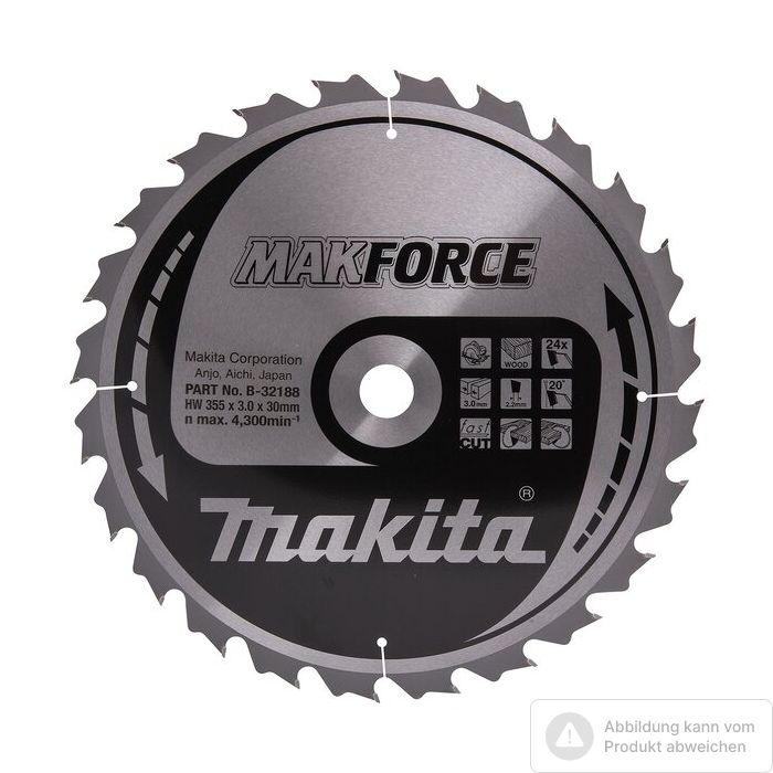 Bild von Makita Sägeblatt 355x30 Z24 Bild von Makita Sägeblatt 355x30 Z24