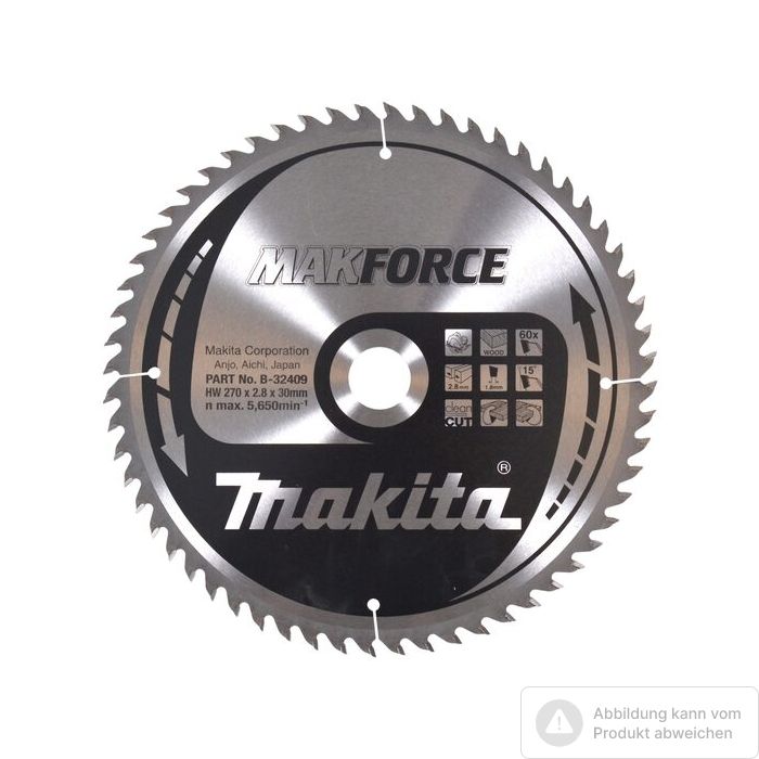 Foto von Makita Sägeblatt 270x30x60Z MAKFORCE Foto von Makita Sägeblatt 270x30x60Z MAKFORCE