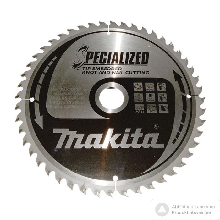 Foto von Makita HM-Sägeblatt 235 x 30 mm, Z=48 Foto von Makita HM-Sägeblatt 235 x 30 mm, Z=48